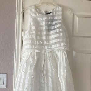 MINKPINK Sleeveless White Striped dress